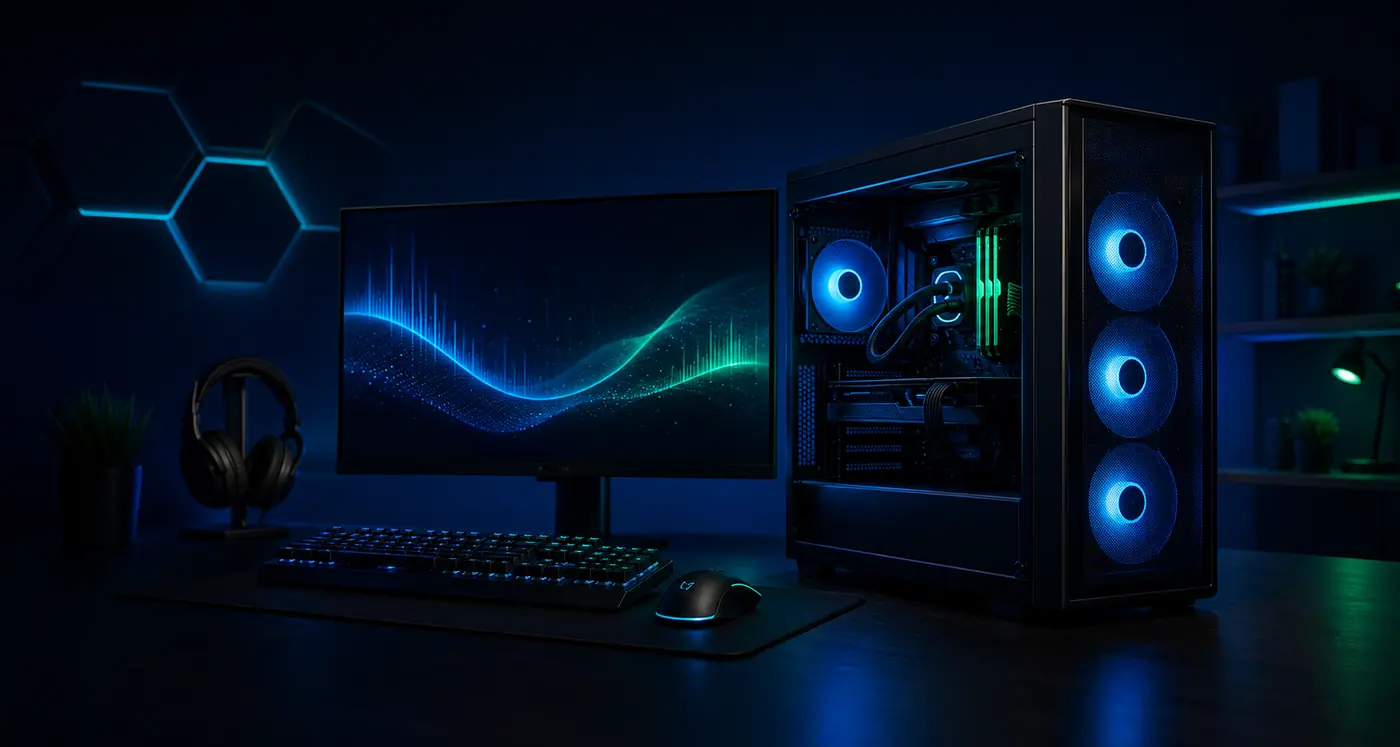 Premium gaming PC performance setup for FPS and bottleneck estimation